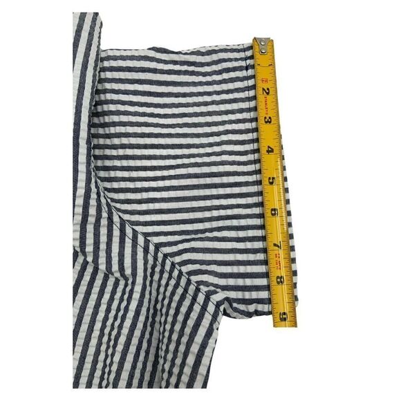 Woman Within Grey White Striped Button Front Shirt Women's Plus‎ Size 1X - Picture 8 of 9